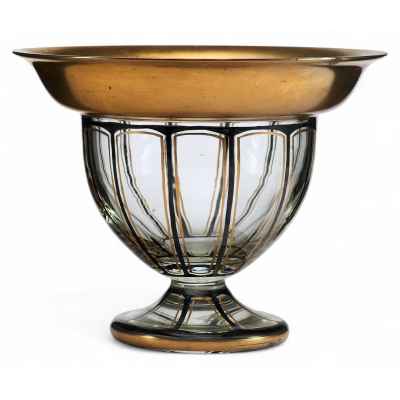 Ваза на ножке в стиле Ар Деко Богемия 1920- 1930-е г