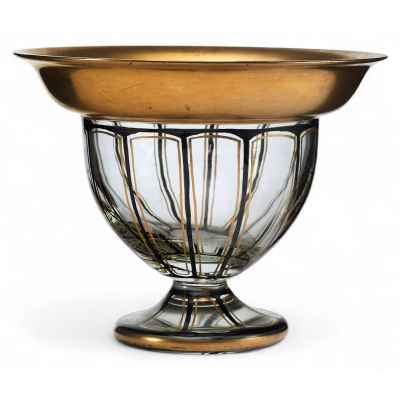 Ваза на ножке в стиле Ар Деко Богемия 1920- 1930-е г