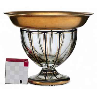 Ваза на ножке в стиле Ар Деко Богемия 1920- 1930-е г