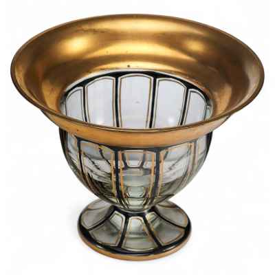 Ваза на ножке в стиле Ар Деко Богемия 1920- 1930-е г