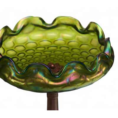 Ваза из цветного стекла с плавными краями Европа Начало XX века