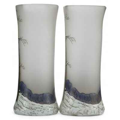 Парные вазы «Зимняя дорожка»  Начало XX века