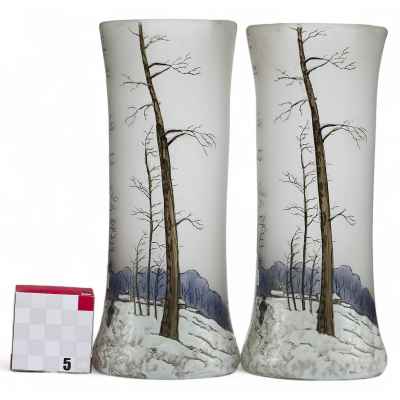 Парные вазы «Зимняя дорожка»  Начало XX века