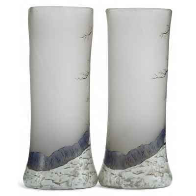 Парные вазы «Зимняя дорожка»  Начало XX века