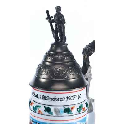 Пивная кружка резервиста «В память о службе» для 3-го Баварского инженерного полка Германия Середина XX века