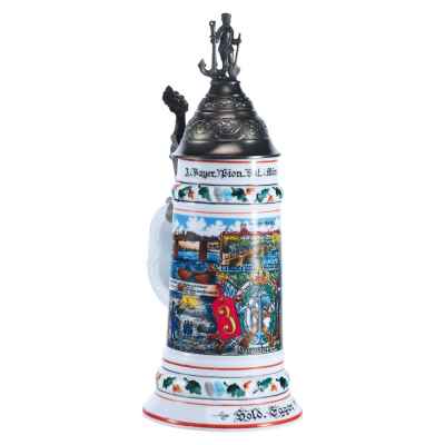 Пивная кружка резервиста «В память о службе» для 3-го Баварского инженерного полка Германия Середина XX века