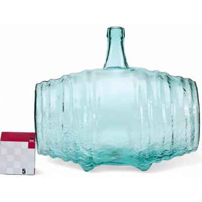 Штоф-бочонок зеленоватого оттенка Россия конец XIX — начало XX вв