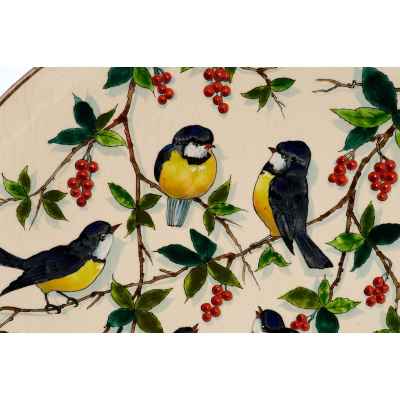 Тарелка «Синицы» Керамическая фабрика бр. Шуц, Либоже, Моравия Начало XX века