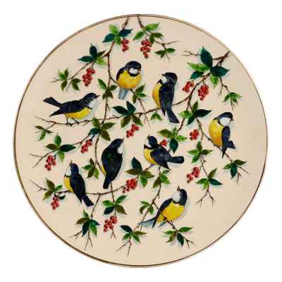 Тарелка «Синицы» Керамическая фабрика бр. Шуц, Либоже, Моравия Начало XX века