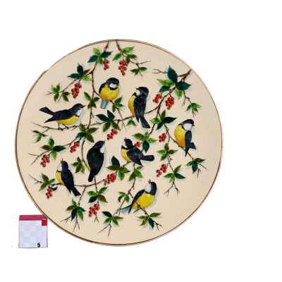 Тарелка «Синицы» Керамическая фабрика бр. Шуц, Либоже, Моравия Начало XX века