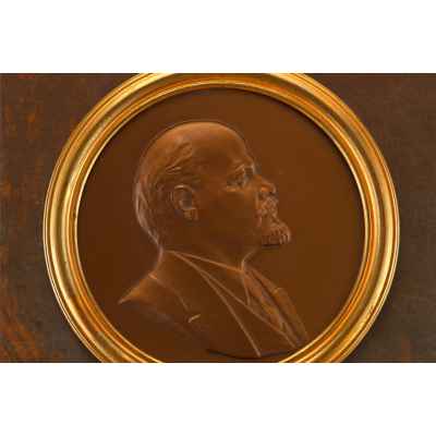 Плакетка настольная «В.И. Ленин» Ленинградский Монетный двор 2959-гг