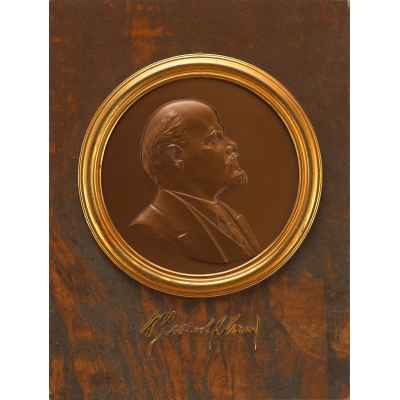 Плакетка настольная «В.И. Ленин» Ленинградский Монетный двор 2959-гг