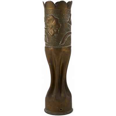 Ваза из гильзы от артиллерийского снаряда с изображением цветка США 1917