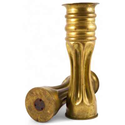 Парные вазы из гильз от советской зенитной пушки калибром 76-мм СССР, США 1942