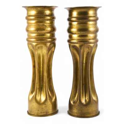 Парные вазы из гильз от советской зенитной пушки калибром 76-мм СССР, США 1942