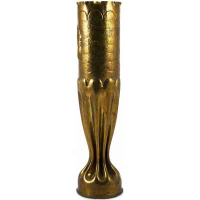 Ваза из гильзы от артиллерийского  снаряда Франция 1914-1918 гг