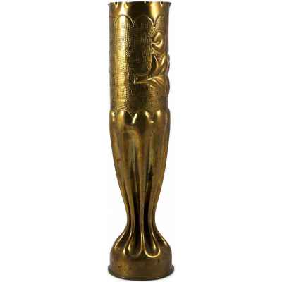 Ваза из гильзы от артиллерийского  снаряда Франция 1914-1918 гг