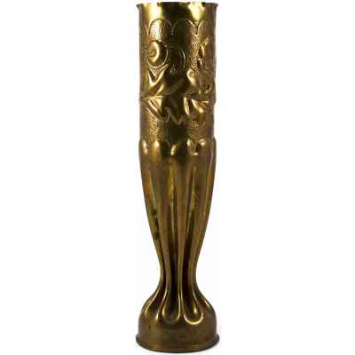 Ваза из гильзы от артиллерийского  снаряда Франция 1914-1918 гг