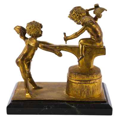 Скульптурная композиция «Кузнецы-амуры» Франция первая четверть ХІХ века