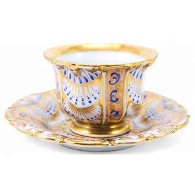 Чайная пара в  стиле  бидермайер Чехия 1830-1840-гг