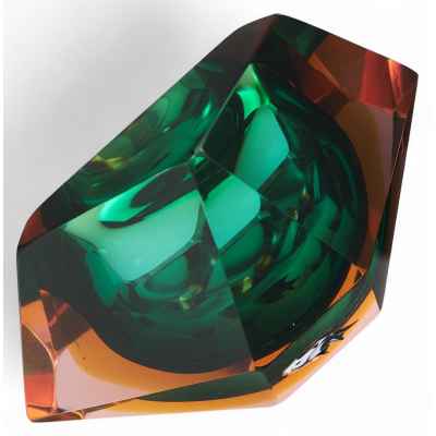 Ваза с морской рыбкой Богемия 1930-гг