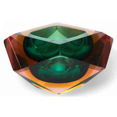 Ваза с морской рыбкой Богемия 1930-гг