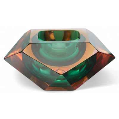 Ваза с морской рыбкой Богемия 1930-гг