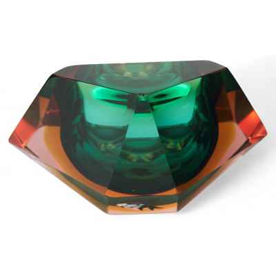 Ваза с морской рыбкой Богемия 1930-гг