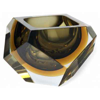 Ваза в стиле Ар Деко жёлтого цвета. Богемия 1920 - 1930-гг