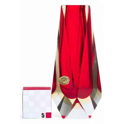 Ваза «Алый кристалл» Ѵ.М.Р. Cristal, Мурано. Мурано 1970-гг