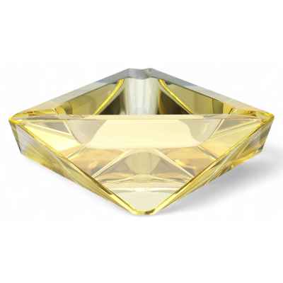 Пепельница в стиле Ар Деко жёлтого цвета. Богемия 1930-гг