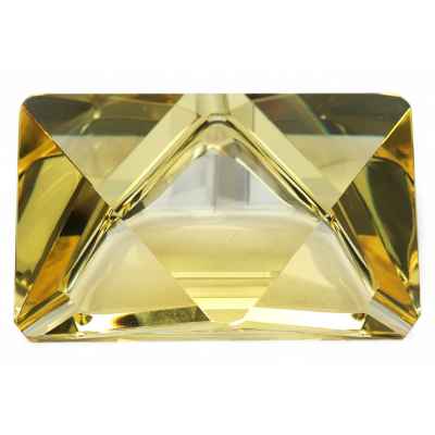 Пепельница в стиле Ар Деко жёлтого цвета. Богемия 1930-гг