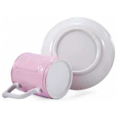 Чайная пара розового цвета Россия Начало XX века