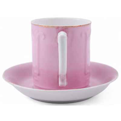 Чайная пара розового цвета Россия Начало XX века