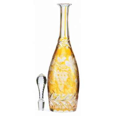 Графин с гравированным рисунком Богемия Начало XX века