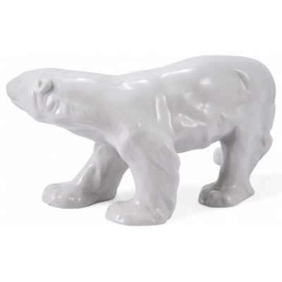 Статуэтка Идущий белый медведь фарфор, ЛФЗ СССР 1950-60-гг. Ленинград, ЛФЗ 1950-60-гг