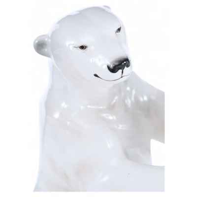 Скульптура Полярный медведь фарфор, Metzler & Ortloff Германия 1930-е гг. Н-22,5 см. Европа вторая половина ХХ века