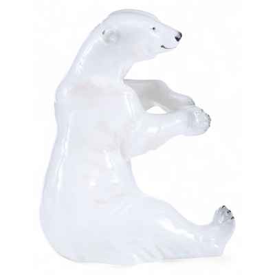 Скульптура Полярный медведь фарфор, Metzler & Ortloff Германия 1930-е гг. Н-22,5 см. Европа вторая половина ХХ века