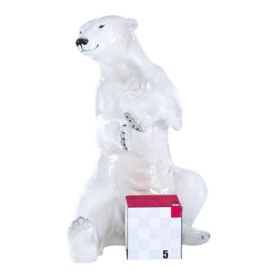 Скульптура Полярный медведь фарфор, Metzler & Ortloff Германия 1930-е гг. Н-22,5 см. Европа вторая половина ХХ века