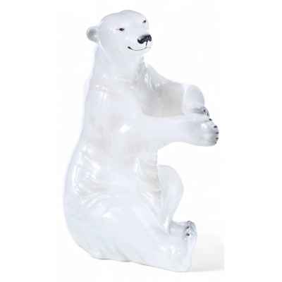 Скульптура Полярный медведь фарфор, Metzler & Ortloff Германия 1930-е гг. Н-22,5 см. Европа вторая половина ХХ века