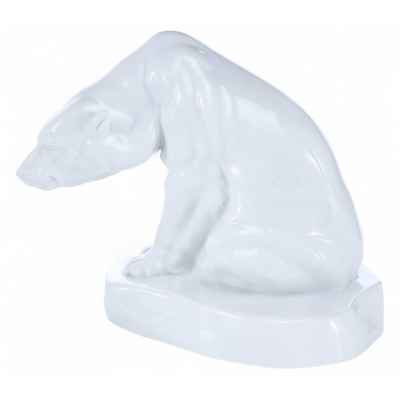 Медведь за ловлей рыбы фарфор, Херенд (Herend) Венгрия 1930-е гг. H-19,5 см. Херенд, Венгрия 1930-гг