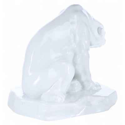 Медведь за ловлей рыбы фарфор, Херенд (Herend) Венгрия 1930-е гг. H-19,5 см. Херенд, Венгрия 1930-гг