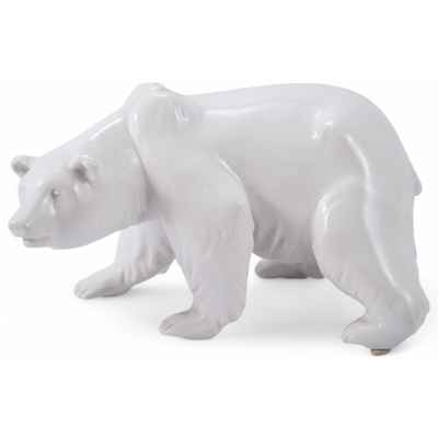 Скульптура Медведь фарфор, Берлинская кор. фабр. (Berlin Royal P. M.) 1950 г.  Н-14,5 см. Берлин последняя четверть XX века