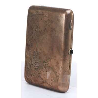 Портсигар серебряный с клеймом Москва 