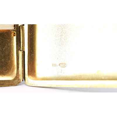 Портсигар с рельефной надписью: «На память от Бр. Шовкун» Россия после 1908 г