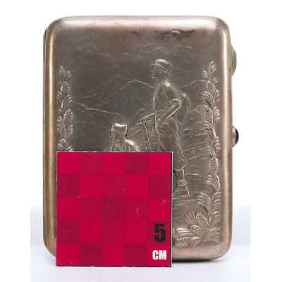Портсигар «На привале» Москва 1955