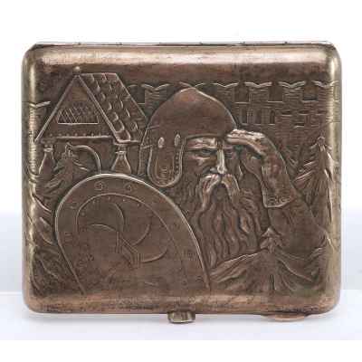 Портсигар «Богатырь» Москва, Россия 1927-1946 гг