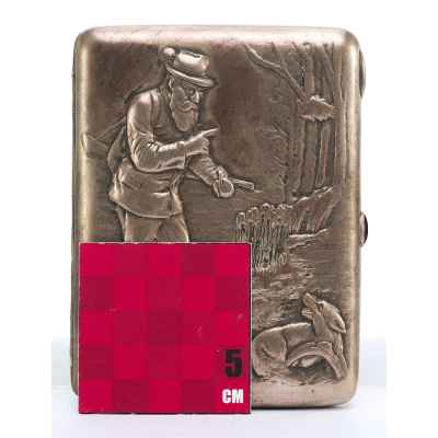 Портсигар «На охоте» Москва, Россия 1908-1926 гг