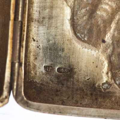 Портсигар «На охоте» Москва, Россия 1908-1926 гг