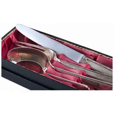 Набор столовых приборов Эгоист в оригинальном футляре серебро 800 пр. Германия нач. ХХ в. Германия конец 1910-х - 1940-е гг